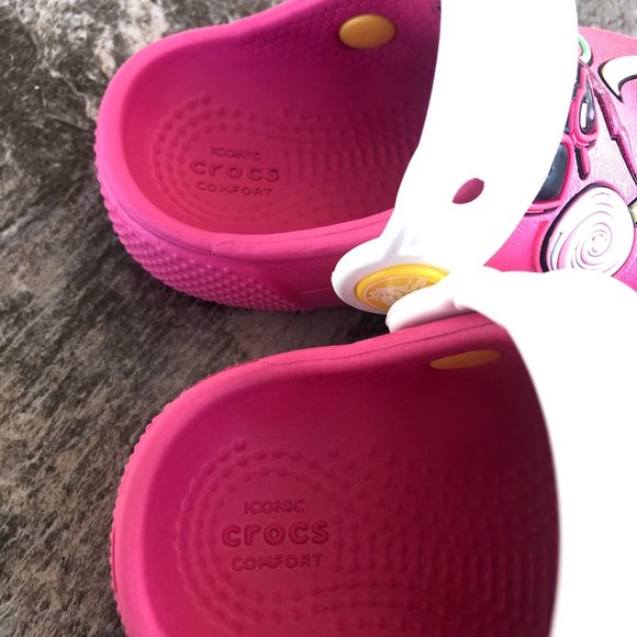 Crocs girls clogs with patches pink preschool girl  C4 - Picture 5 of 7